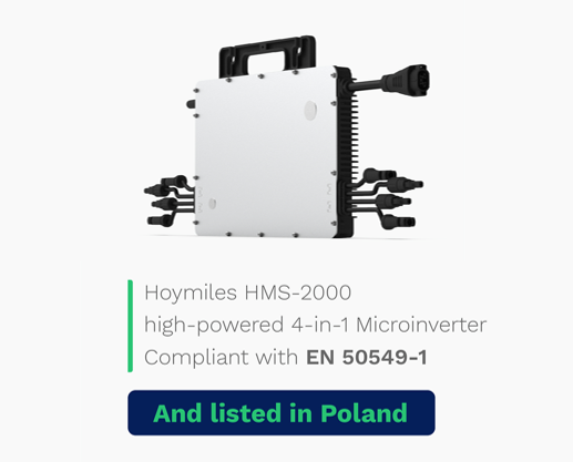 You are currently viewing Hoymiles HMS-2000 Series of Microinverter Certified in Europe and Listed in Poland